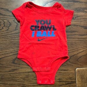 Nike 6/9 Months Onesie Red